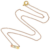 Estate 14kt Tricolor Gold Screw Head Motif Pendant Necklace 16.25"