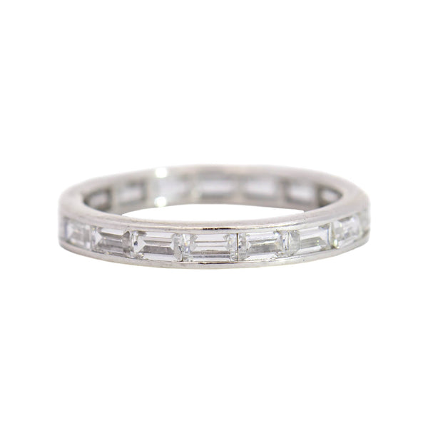 Art Deco 14k Bagette Diamond Eternity Band 1.70ctw