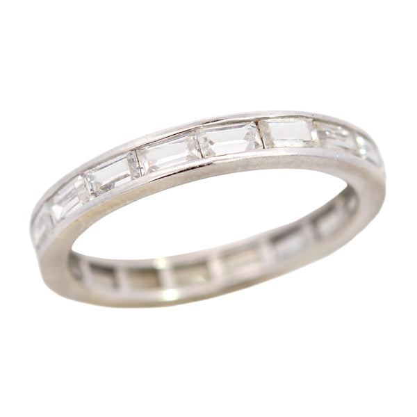 Art Deco 14k Bagette Diamond Eternity Band 1.70ctw