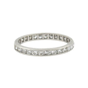 Late Art Deco Platinum Diamond Eternity Band 1ctw