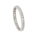 Late Art Deco Platinum Diamond Eternity Band 1ctw