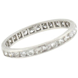 Late Art Deco Platinum Diamond Eternity Band 1ctw
