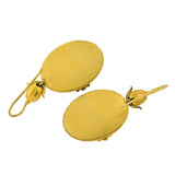 Victorian 15kt & Diamond Etruscan Starburst Earrings