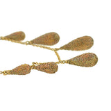 Victorian 15kt Gold Etruscan Tear Drop Festoon Necklace