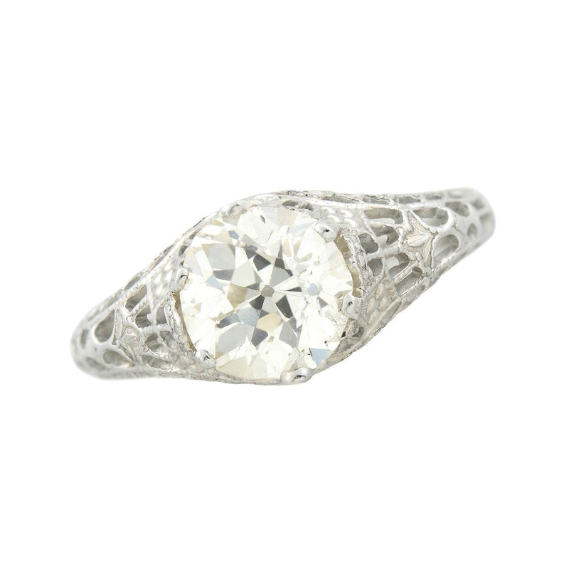 Art Deco 18kt Diamond Engagement Ring 0.90ctw