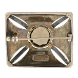 THEODOR FAHRNER Art Deco Sterling Topaz & Marcasite Pin