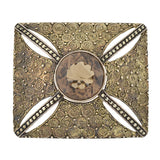 THEODOR FAHRNER Art Deco Sterling Topaz & Marcasite Pin
