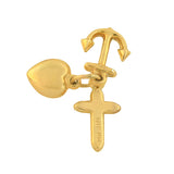 Late Art Deco 14kt "Faith, Hope & Charity" Charm Pendant