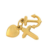 Late Art Deco 14kt "Faith, Hope & Charity" Charm Pendant