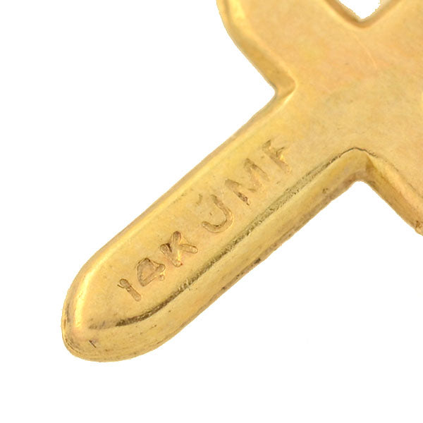 Late Art Deco 14kt "Faith, Hope & Charity" Charm Pendant