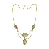 Late Victorian 14kt Turquoise Festoon Necklace