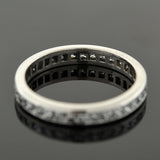 Art Deco Platinum French Cut Diamond Eternity Band 1ctw