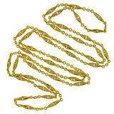 Late Victorian French 18kt Yellow Gold Link Chain Necklace 52"
