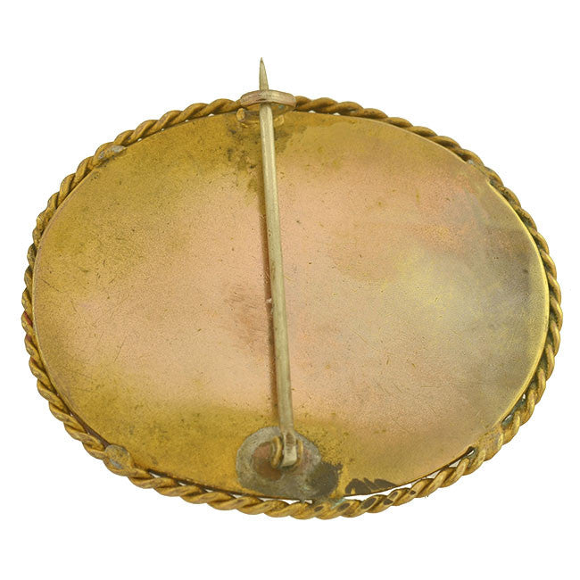 Victorian Large Gold-Filled Painted Portrait Young Girl Pin – A. Brandt ...