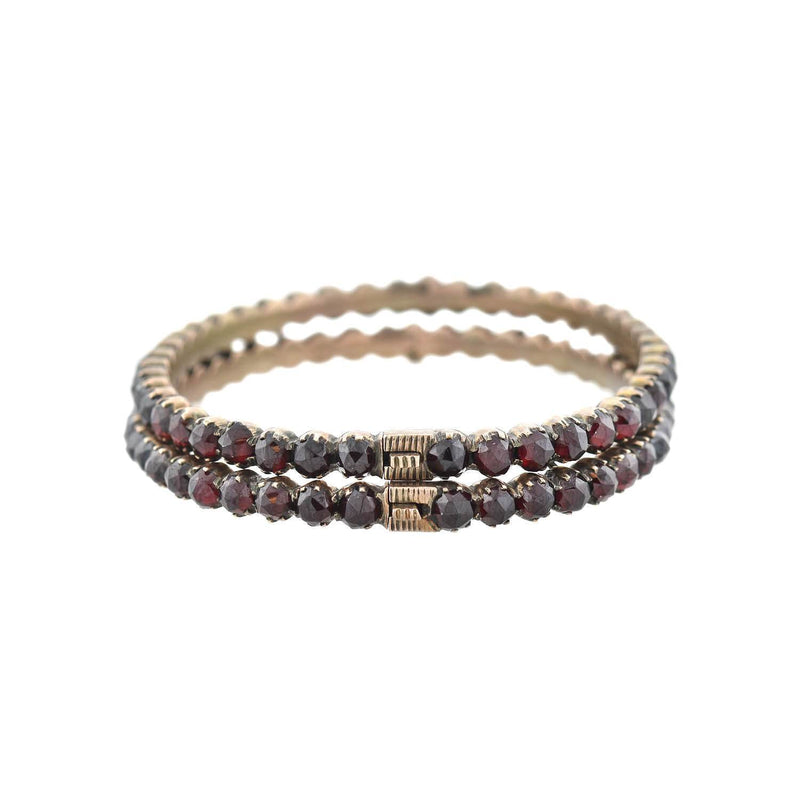 Victorian 9kt + Garnet Bracelet Set
