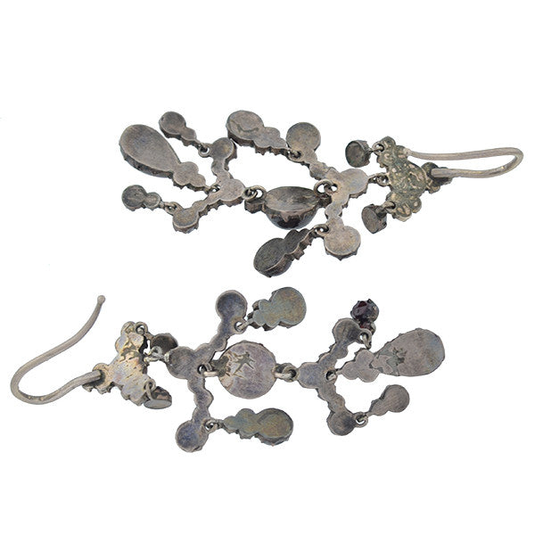 Victorian Gilded Bohemian Garnet Earrings