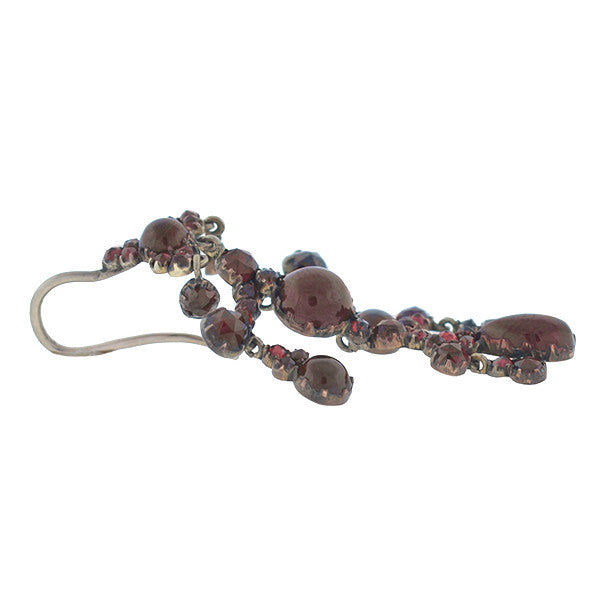 Victorian Gilded Bohemian Garnet Earrings