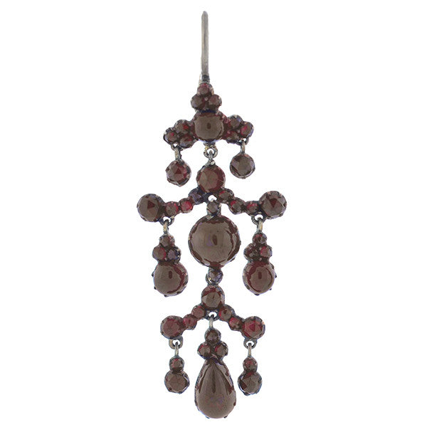 Victorian Gilded Bohemian Garnet Earrings
