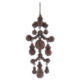Victorian Gilded Bohemian Garnet Earrings