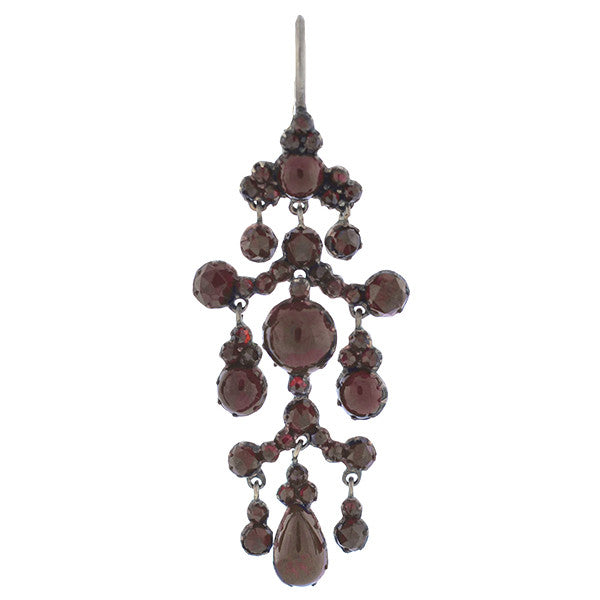 Victorian Gilded Bohemian Garnet Earrings