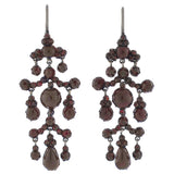 Victorian Gilded Bohemian Garnet Earrings