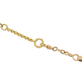 Victorian 14kt Watch Chain w/ Gold Quartz Inlay