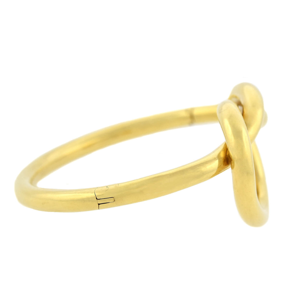 Vintage 18kt Yellow Gold Love Knot Bangle Bracelet