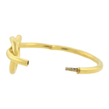 Vintage 18kt Yellow Gold Love Knot Bangle Bracelet