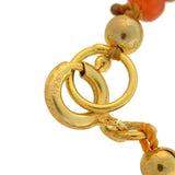 Late Art Deco Graduating Natural Amber Bead Necklace 34"