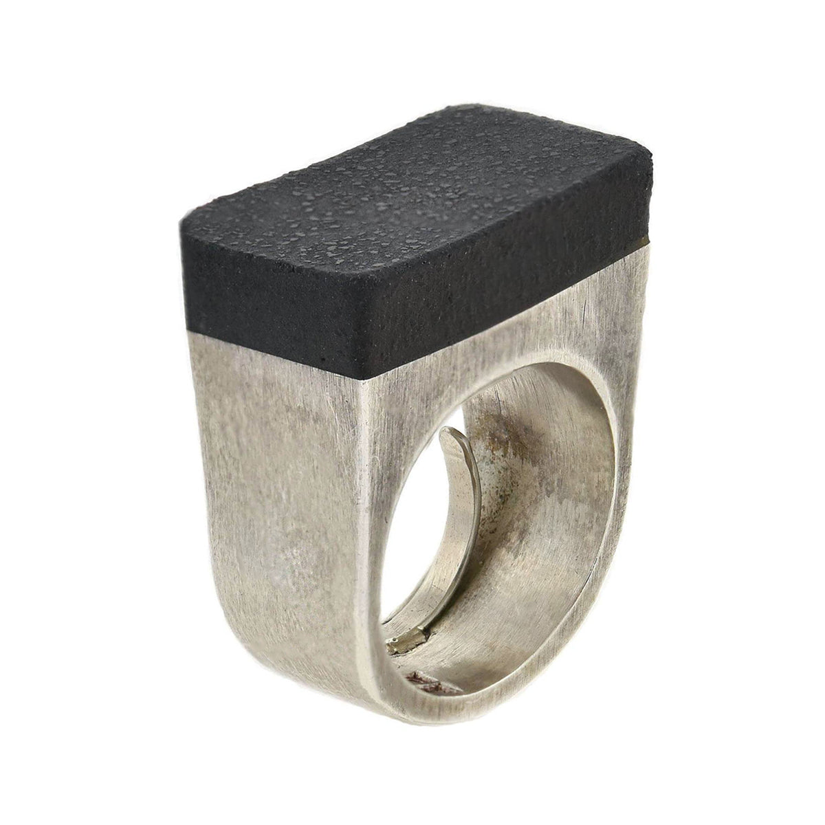 OLD GUCCI Square Cut Silver Ring 925