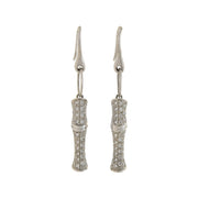GUCCI Estate 18kt Pavé Diamond Bamboo Motif Earrings