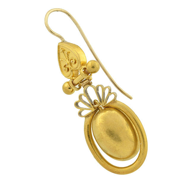 Victorian 15kt Gold Dangling Earrings