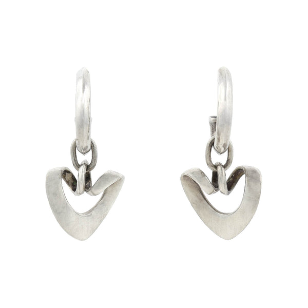 GEORG JENSEN Sterling Hoops + Hearts Earrings