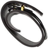 HERMÈS Estate Gold-Tone Wide Brown Leather Wrap Bracelet