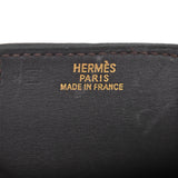 HERMÈS Estate Gold-Tone Wide Brown Leather Wrap Bracelet