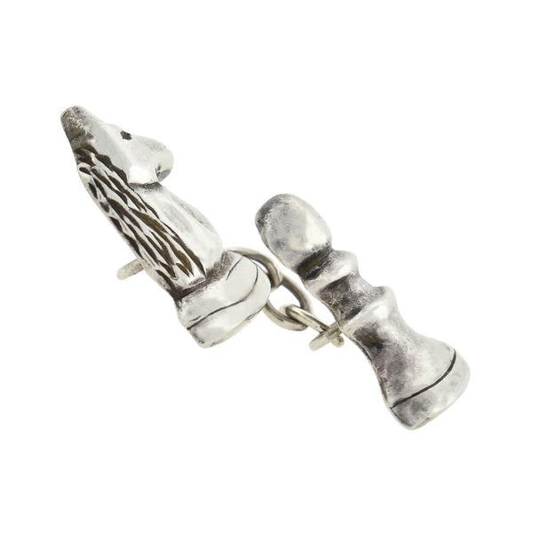 Estate English Sterling Knight + Pawn Chess Cufflinks