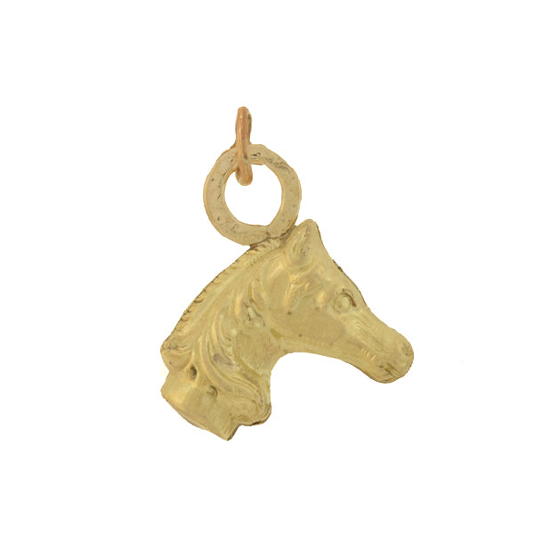 Victorian Petite 14kt Horse Head Fob/Charm