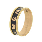 Victorian 9kt & Enamel "IN MEMORY OF" Mourning Ring