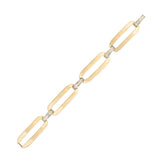 IVANKA Estate 14kt + Diamond Link Bracelet 38.9g