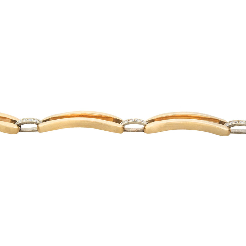 IVANKA Estate 14kt + Diamond Link Bracelet 38.9g