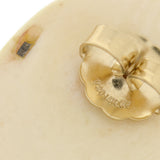 Vintage 14kt Ivory & Onyx Stud Earrings