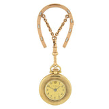 J.E. CALDWELL Edwardian 15kt Horseshoe Pin & Pocket Watch