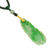 Estate Chinese 14kt Carved Jade Woven Necklace