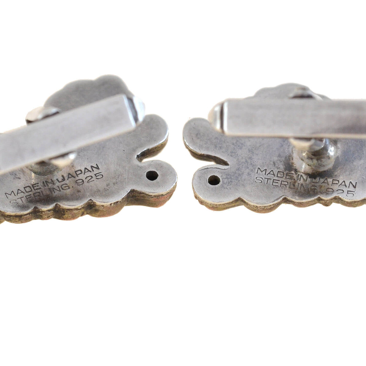 Retro Japanese Sterling Silver + Gold Overlay "Foo Dog" Cufflinks