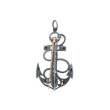 Victorian Gunmetal + Gold Wash "JERSEY" Anchor Pin/Pendant