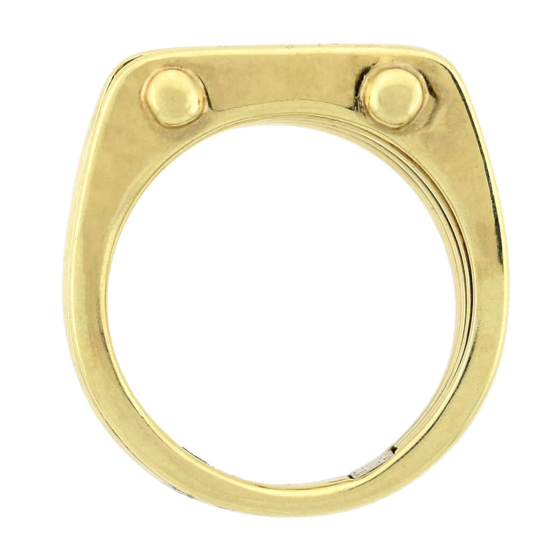 JOSE HESS Estate 14kt Modernist Style 8-Stone Floating Diamond Ring