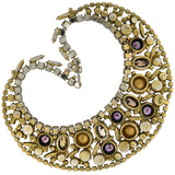 JULIANA  Vintage Large Multi-Crystal Bib Necklace