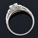 Late Art Deco 18kt Diamond Engagement Ring 0.62ct