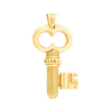 Estate 14k Gold Heart Key Pendant