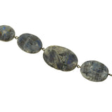 Vintage Gold-Filled Polished Labradorite Link Necklace